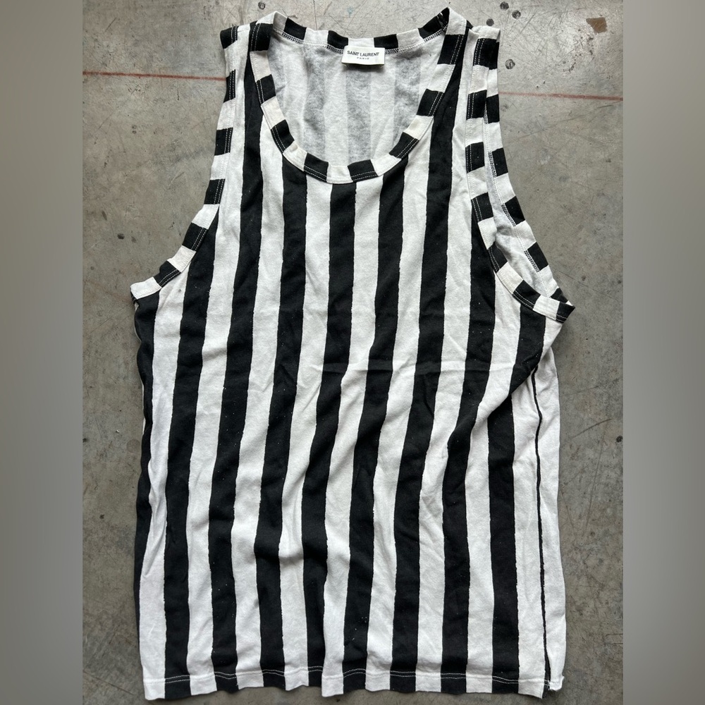 Saint Laurent men’s tank top black and white size extra large